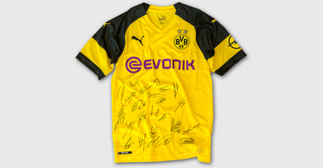 Versteigerung eines handsignierten BVB-Trikots